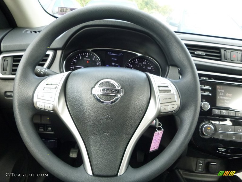 2015 Rogue S AWD - Arctic Blue Metallic / Charcoal photo #17