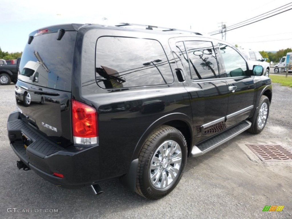 2015 Armada Platinum 4x4 - Magnetic Black / Charcoal photo #6