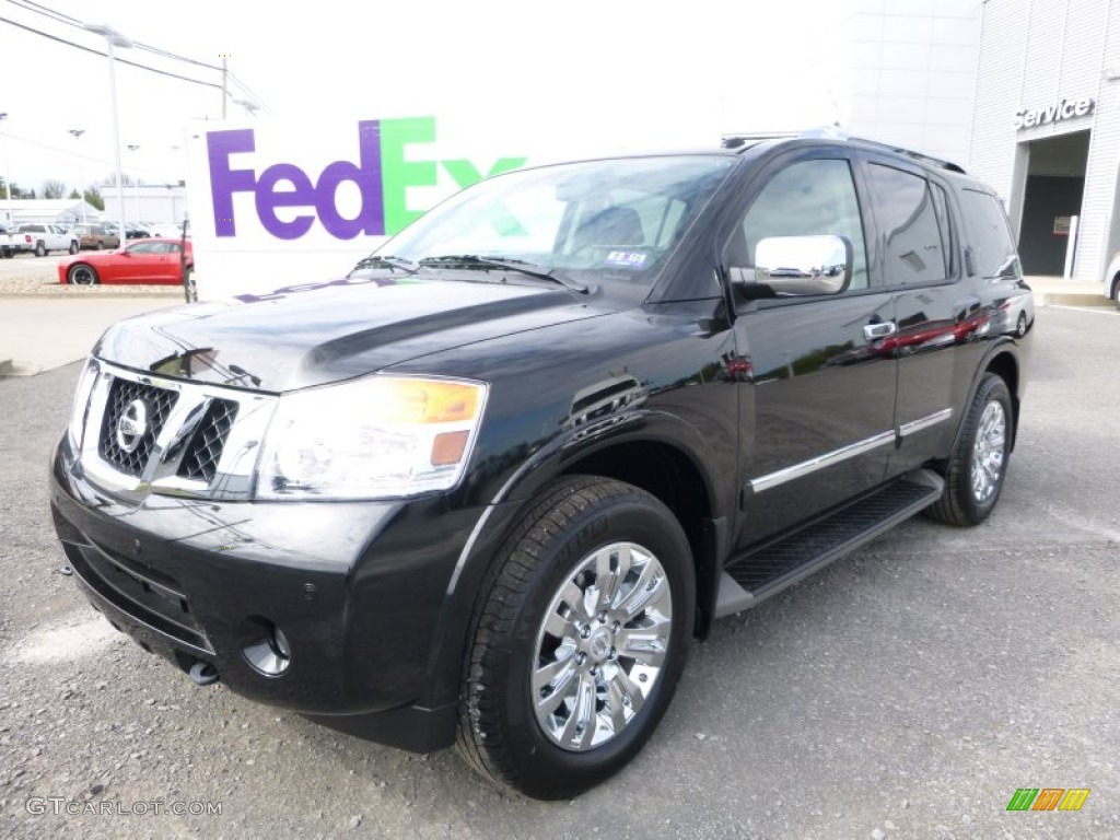 2015 Armada Platinum 4x4 - Magnetic Black / Charcoal photo #10