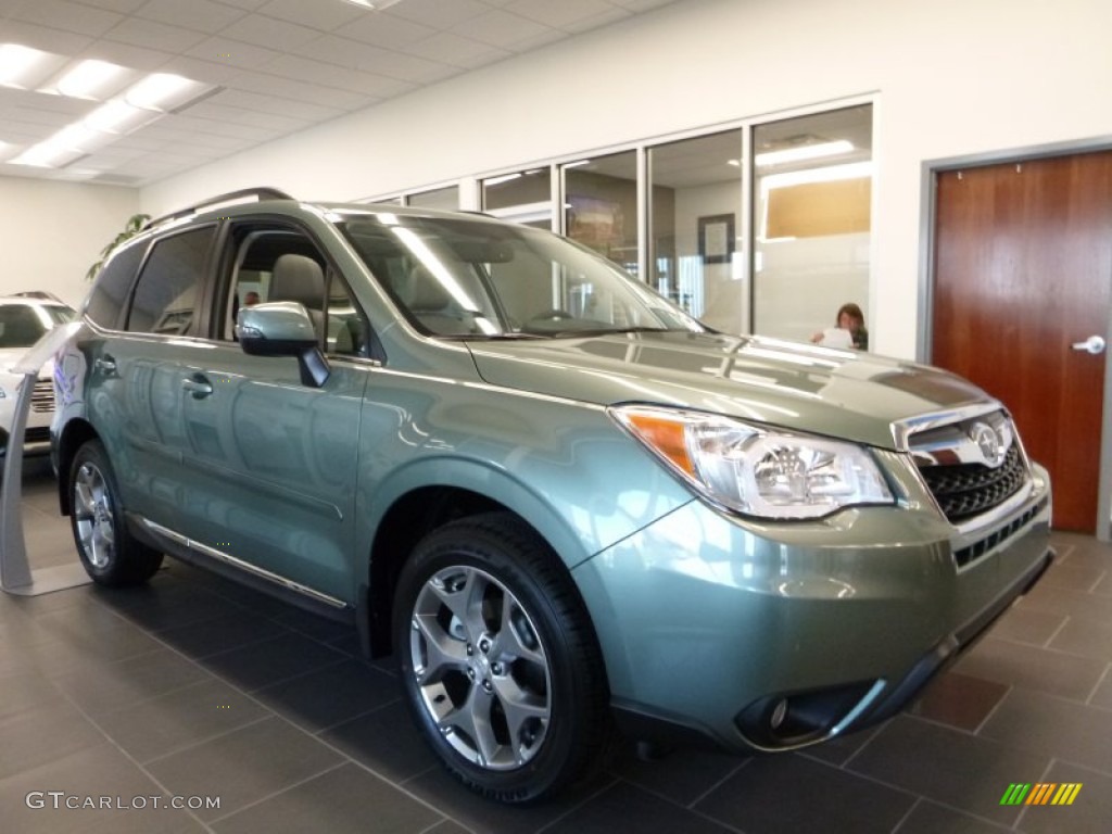 2016 Forester 2.5i Touring - Jasmine Green Metallic / Gray photo #1