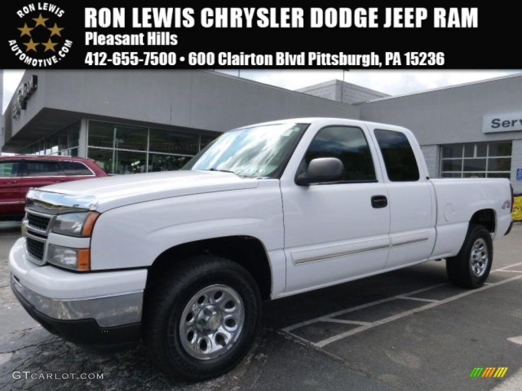 2006 Silverado 1500 LT Extended Cab 4x4 - Summit White / Dark Charcoal photo #1