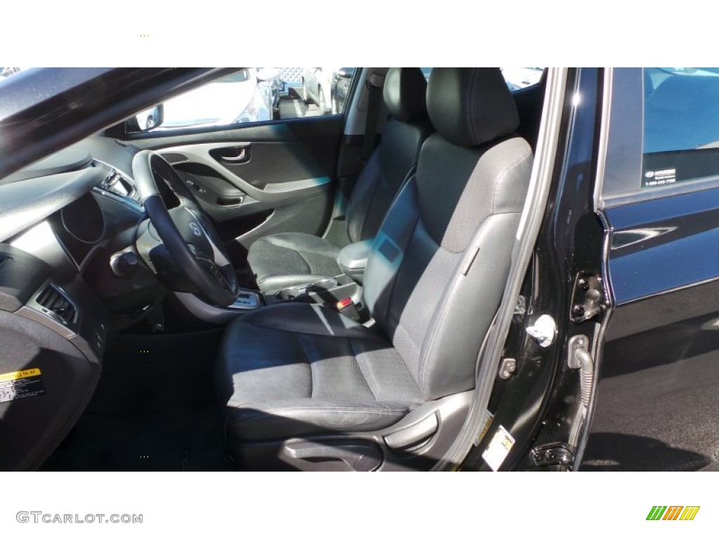 2012 Elantra Limited - Black Noir Pearl / Black photo #8