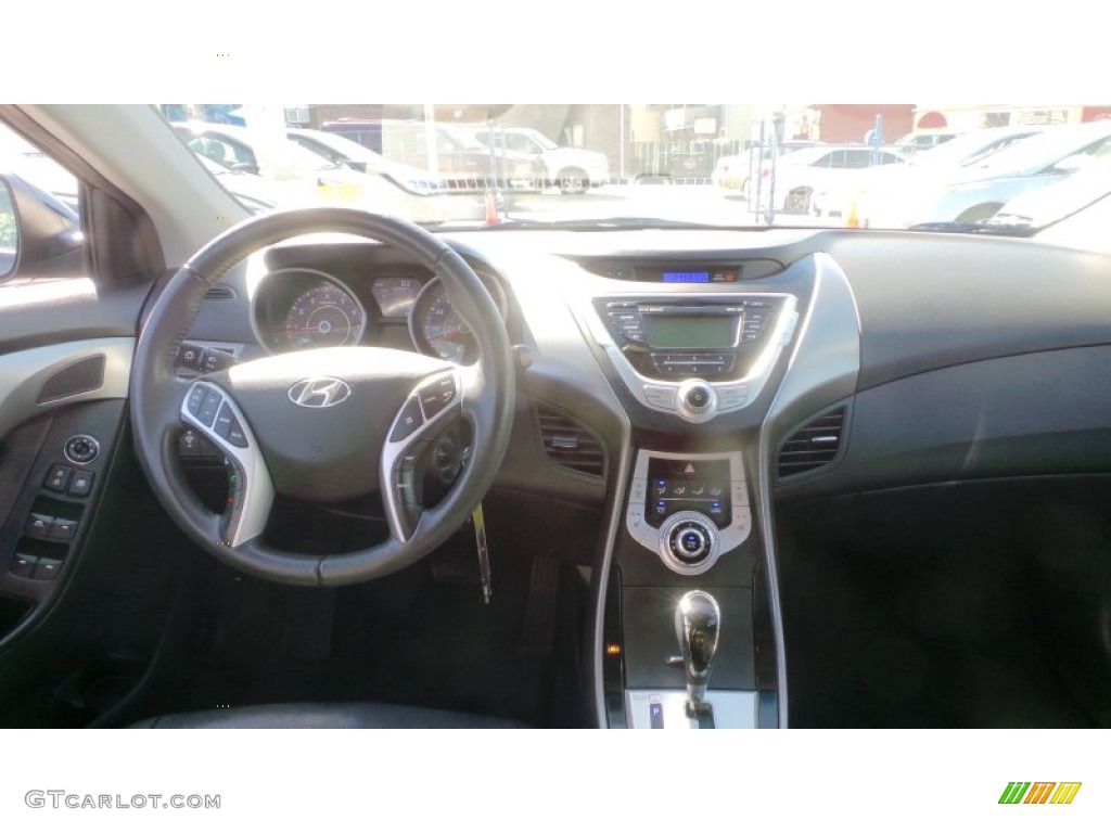 2012 Elantra Limited - Black Noir Pearl / Black photo #10