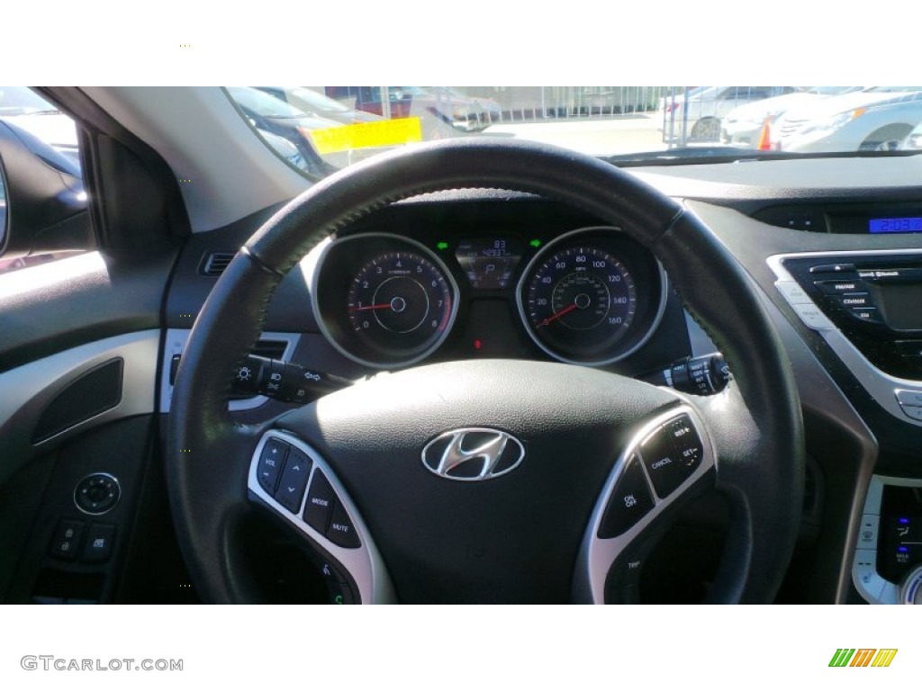 2012 Elantra Limited - Black Noir Pearl / Black photo #12