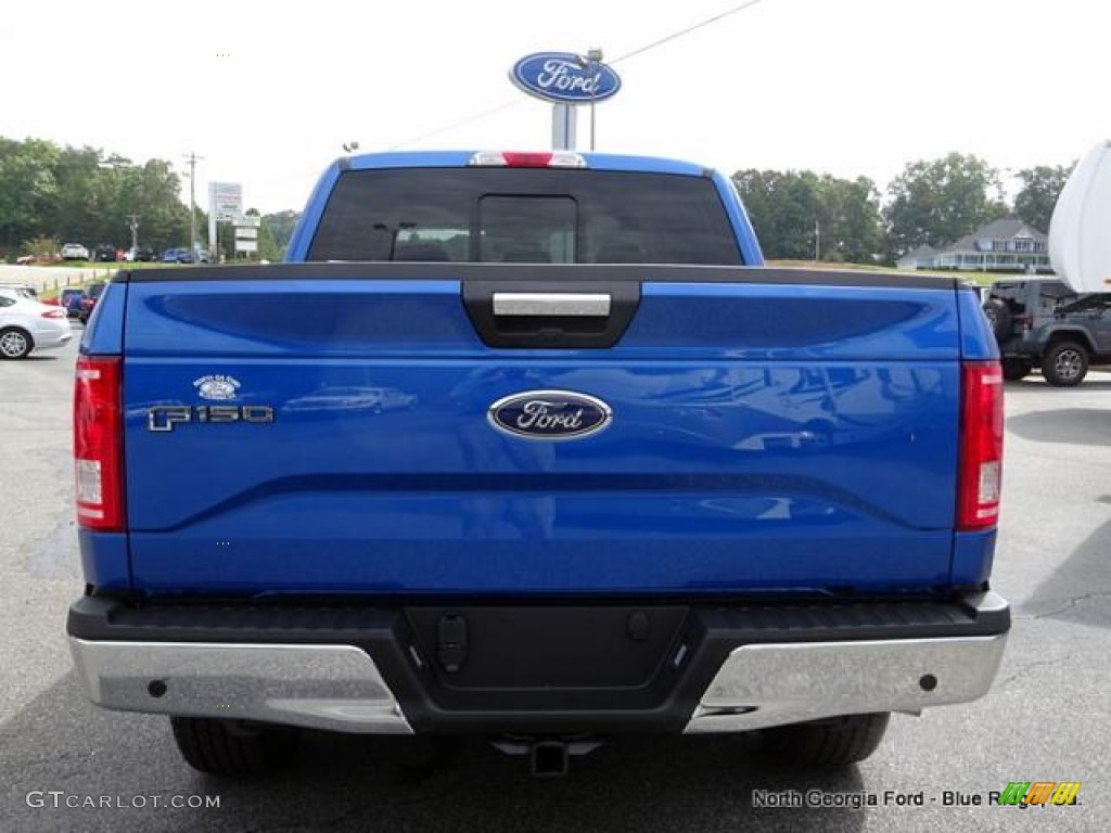 2015 F150 XLT SuperCrew 4x4 - Blue Flame Metallic / Medium Light Camel photo #4