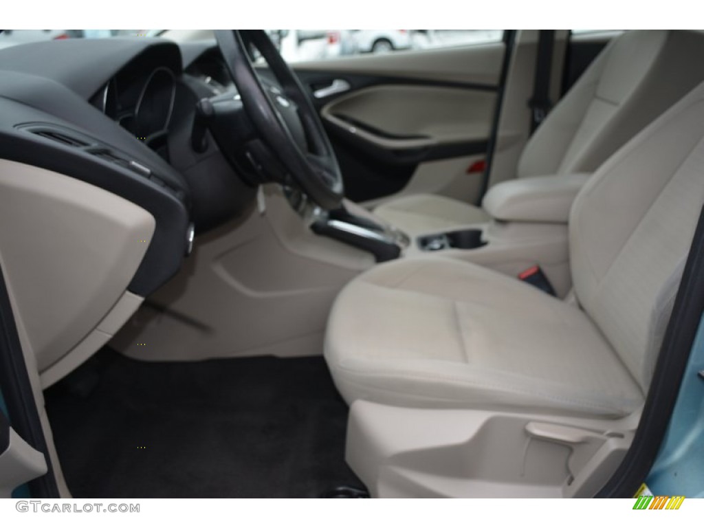 2012 Focus SEL Sedan - Frosted Glass Metallic / Stone photo #10