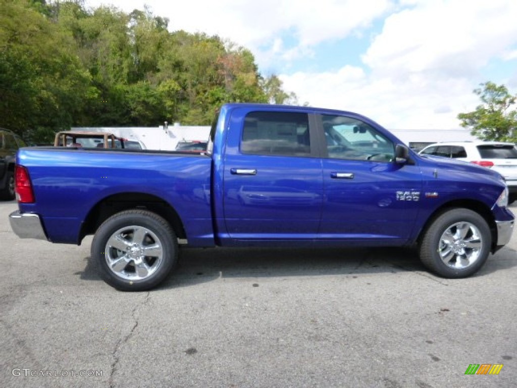 Blue Streak Pearl 2016 Ram 1500 Big Horn Crew Cab 4x4 Exterior Photo #107375352