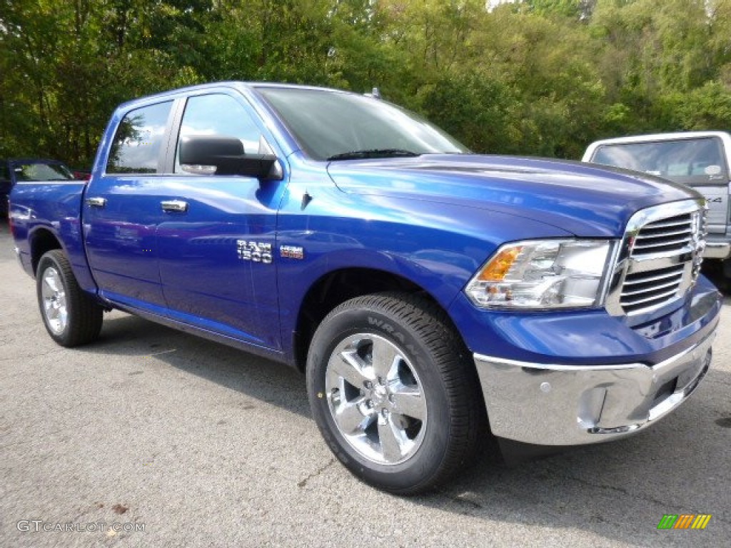 Blue Streak Pearl 2016 Ram 1500 Big Horn Crew Cab 4x4 Exterior Photo #107375371