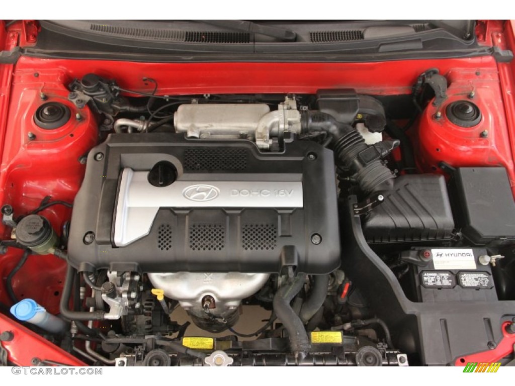 2005 Elantra GLS Sedan - Rally Red / Gray photo #15