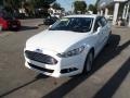 2013 White Platinum Metallic Tri-coat Ford Fusion Titanium AWD  photo #2