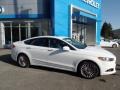 2013 White Platinum Metallic Tri-coat Ford Fusion Titanium AWD  photo #7