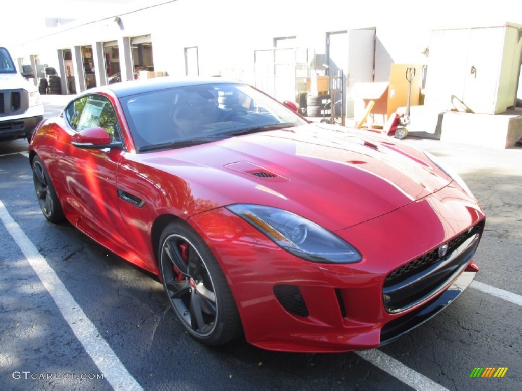 Caldera Red 2016 Jaguar F-TYPE R Coupe Exterior Photo #107386616