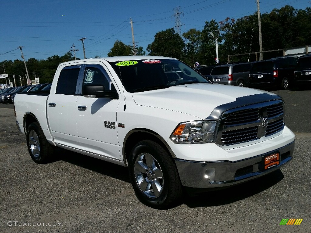 2014 1500 SLT Crew Cab 4x4 - Bright White / Black/Diesel Gray photo #3