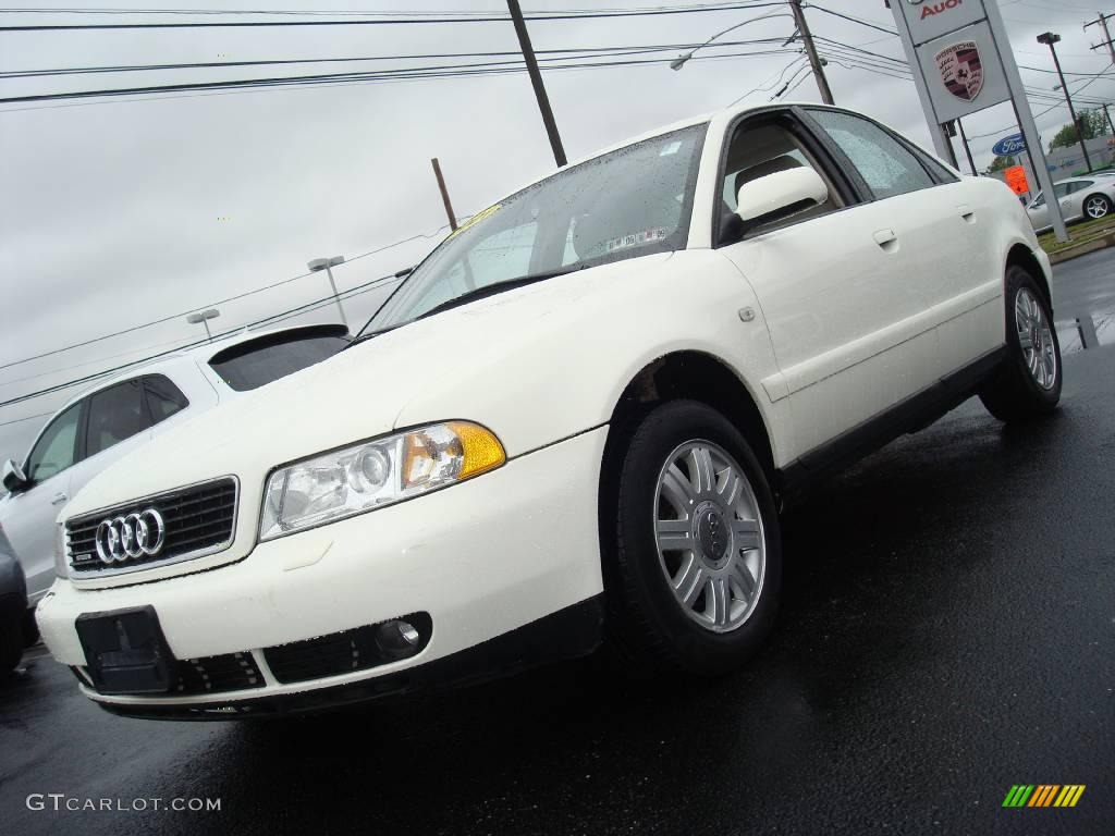 2001 A4 1.8T quattro Sedan - Casablanca White / Ecru/Clay photo #2