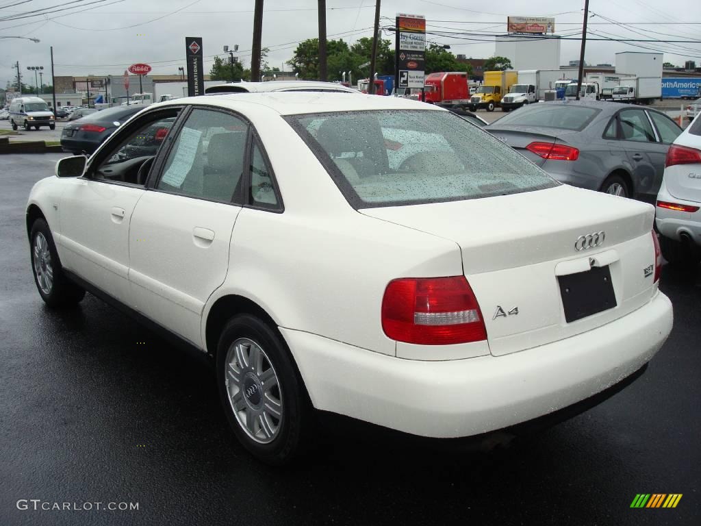 2001 A4 1.8T quattro Sedan - Casablanca White / Ecru/Clay photo #8