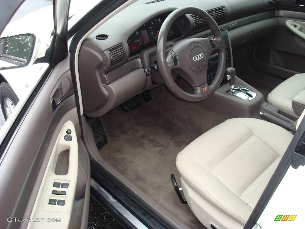 2001 A4 1.8T quattro Sedan - Casablanca White / Ecru/Clay photo #11