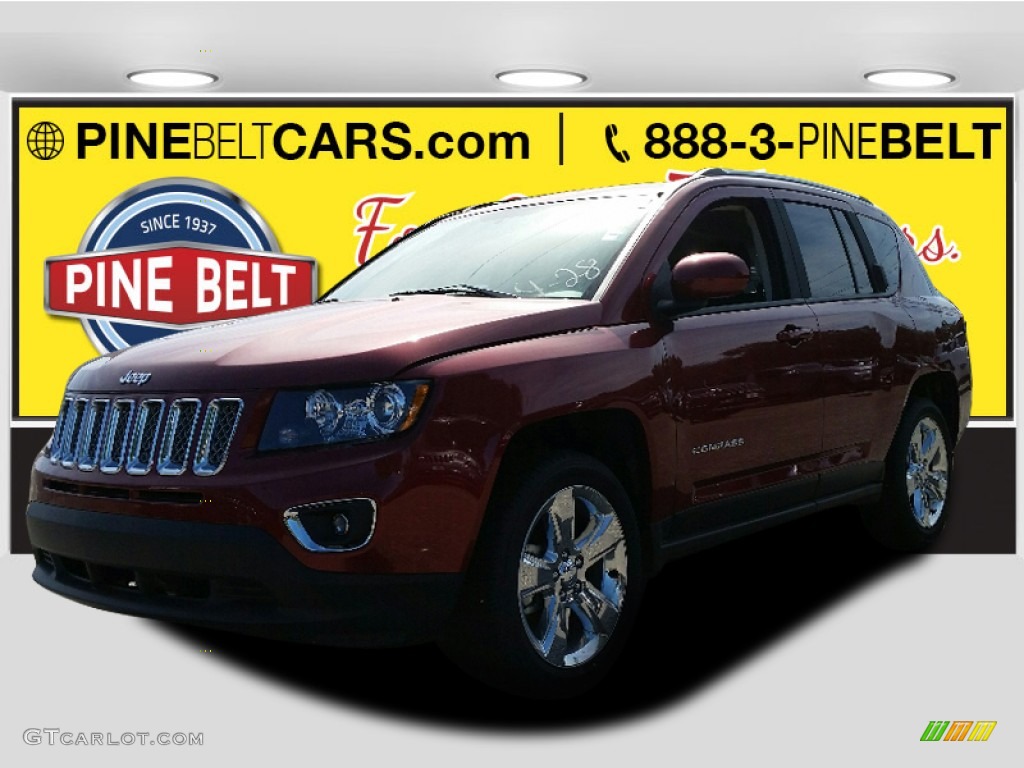 2015 Compass Limited 4x4 - Deep Cherry Red Crystal Pearl / Dark Slate Gray photo #1