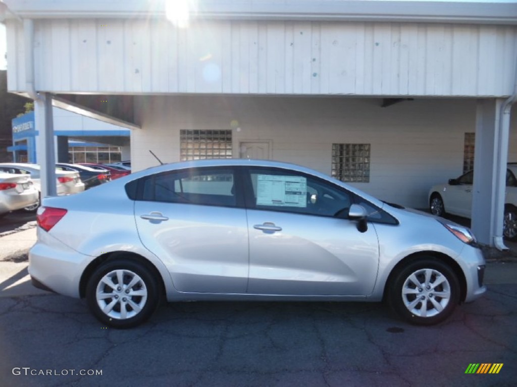 Bright Silver 2016 Kia Rio LX Sedan Exterior Photo #107391509