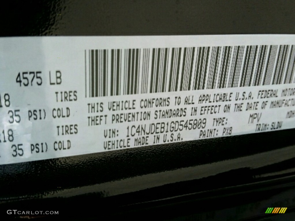 2016 Jeep Compass High Altitude 4x4 Color Code Photos