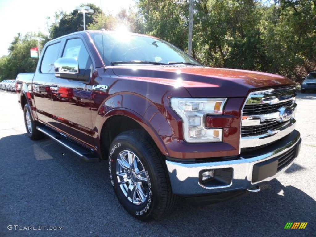 2015 F150 Lariat SuperCrew 4x4 - Bronze Fire Metallic / Black photo #10