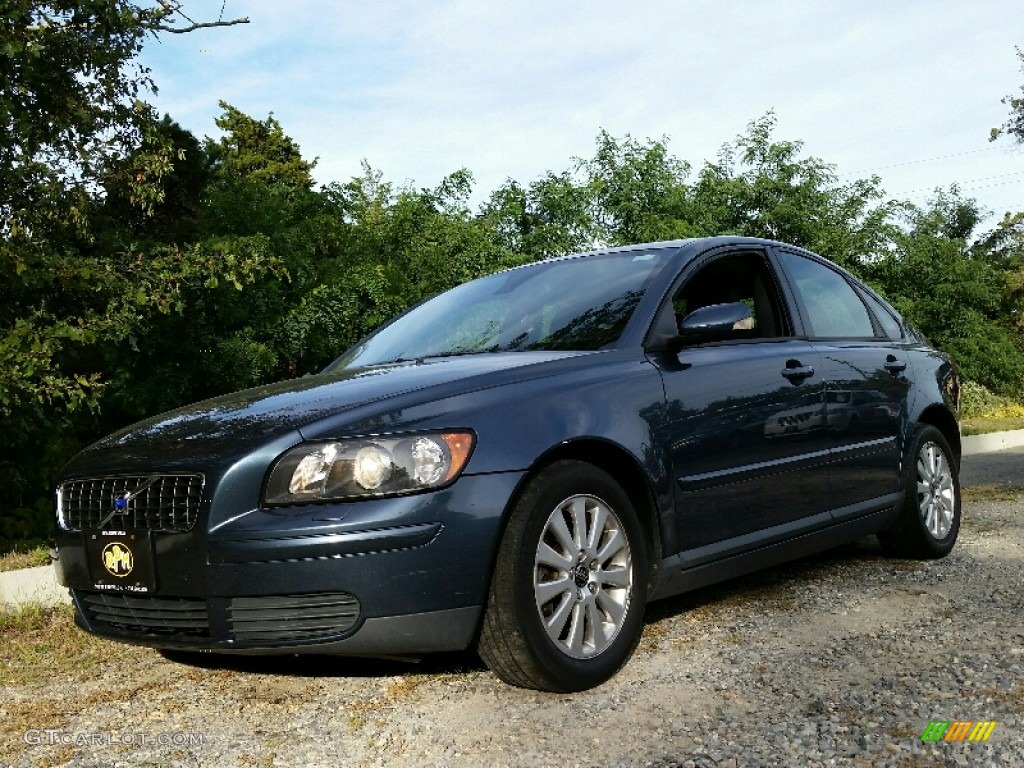 2005 S40 2.4i - Barents Blue Metallic / Dark Beige/Quartz Leather photo #1
