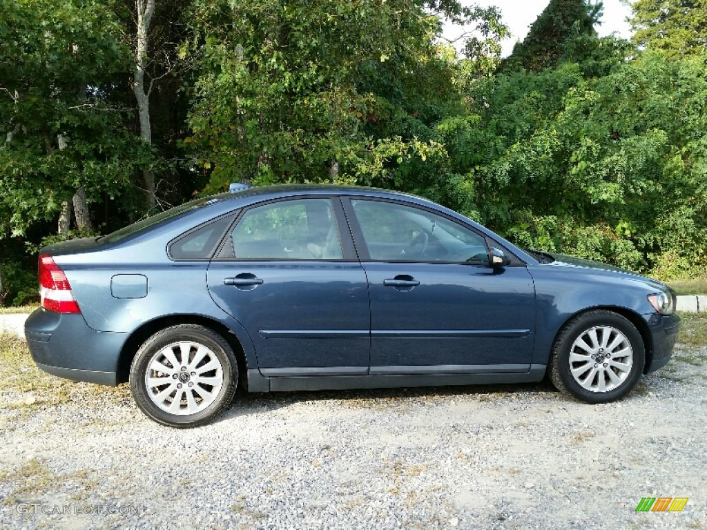 2005 S40 2.4i - Barents Blue Metallic / Dark Beige/Quartz Leather photo #7