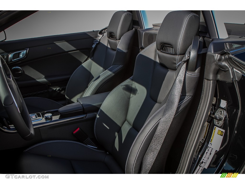 Black Interior 2016 Mercedes-Benz SLK 300 Roadster Photo #107401113