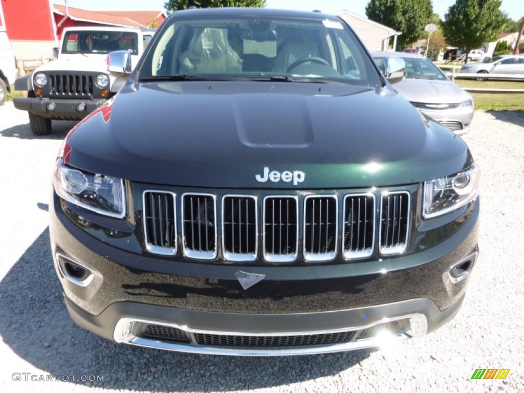 2015 Grand Cherokee Limited 4x4 - Black Forest Green Pearl / Black/Light Frost Beige photo #12