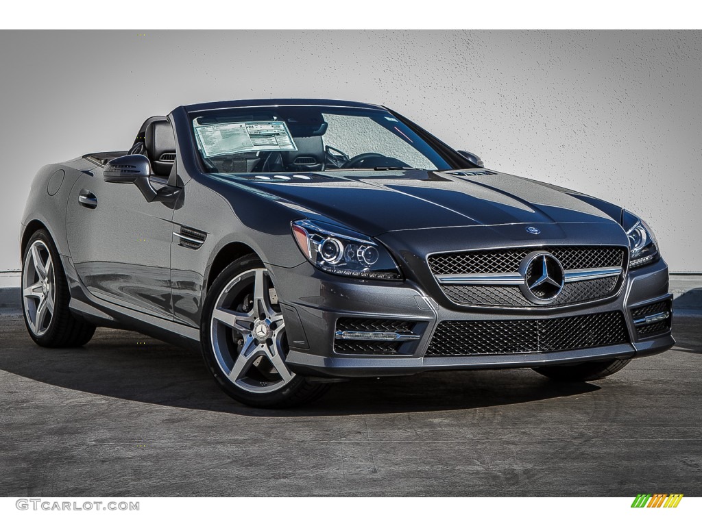 Selenite Grey Metallic 2016 Mercedes-Benz SLK 350 Roadster Exterior Photo #107401919