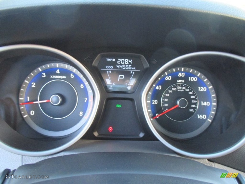 2012 Elantra Limited - Midnight Black / Gray photo #13