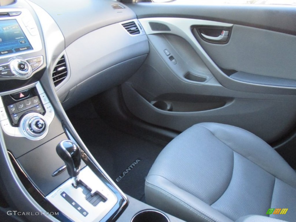 2012 Elantra Limited - Midnight Black / Gray photo #16