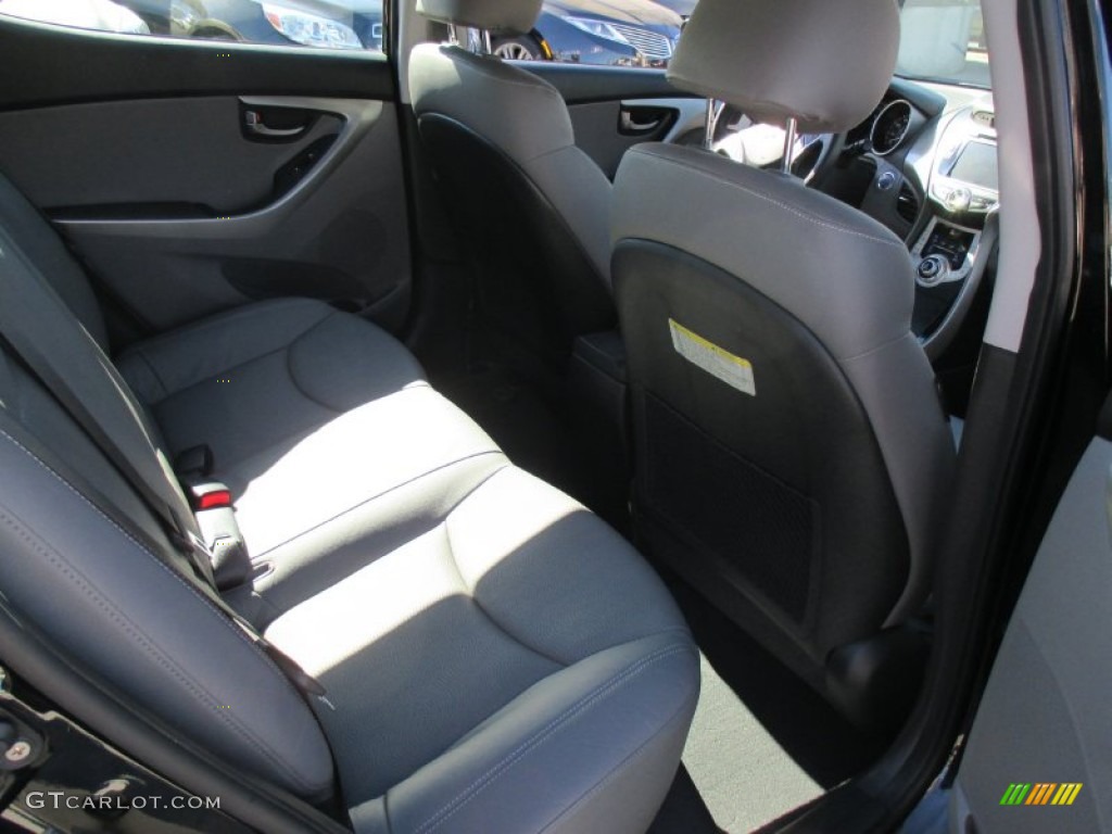 2012 Elantra Limited - Midnight Black / Gray photo #20