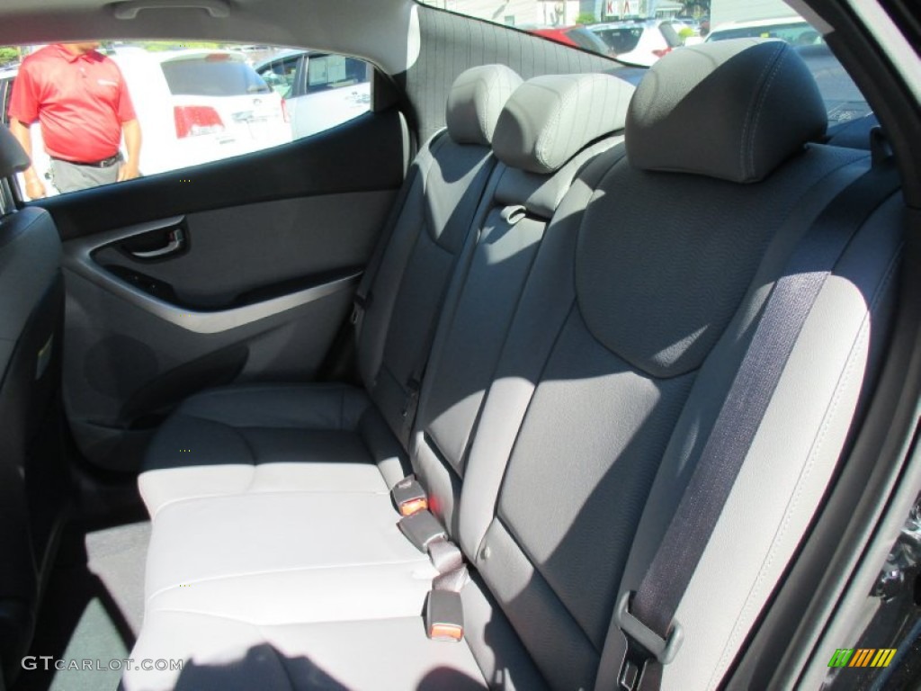 2012 Elantra Limited - Midnight Black / Gray photo #21