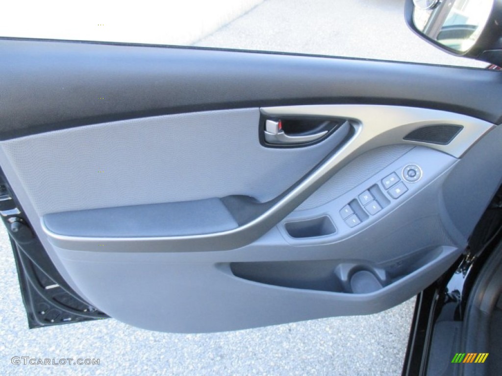 2012 Elantra Limited - Midnight Black / Gray photo #23