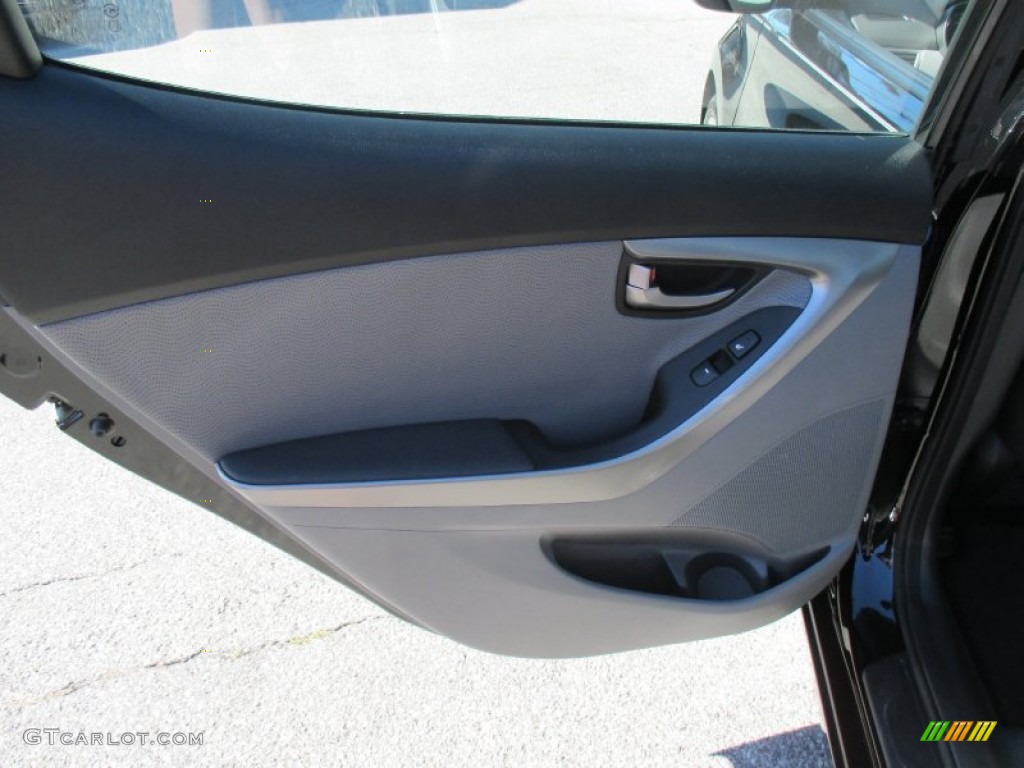 2012 Elantra Limited - Midnight Black / Gray photo #24