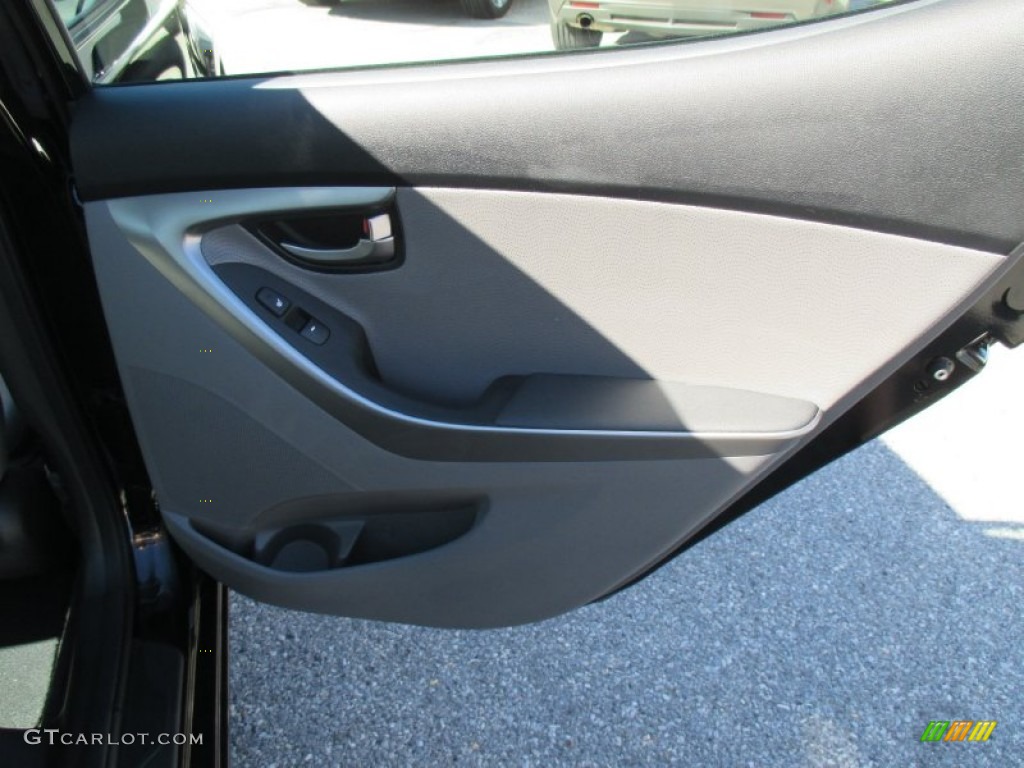 2012 Elantra Limited - Midnight Black / Gray photo #25