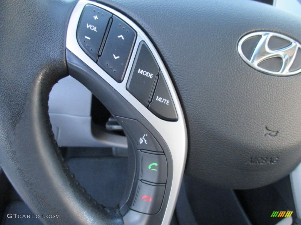 2012 Elantra Limited - Midnight Black / Gray photo #34
