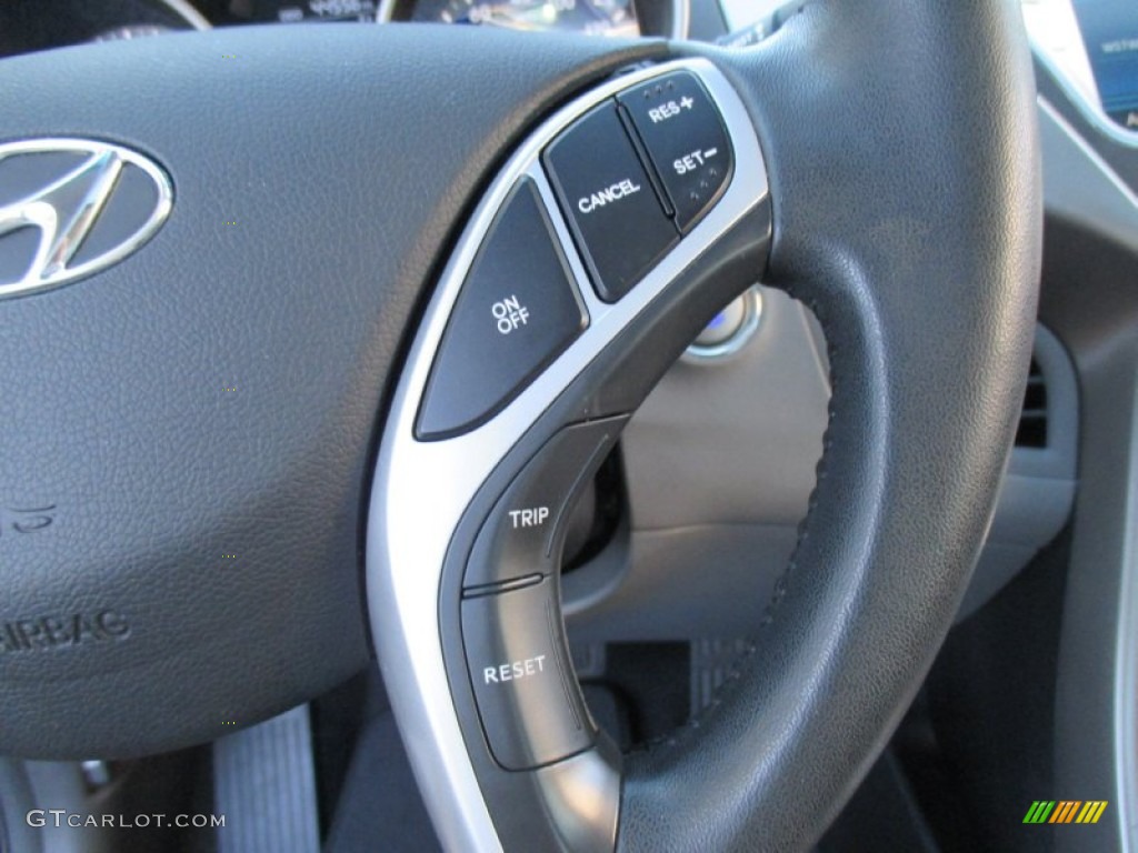 2012 Elantra Limited - Midnight Black / Gray photo #35