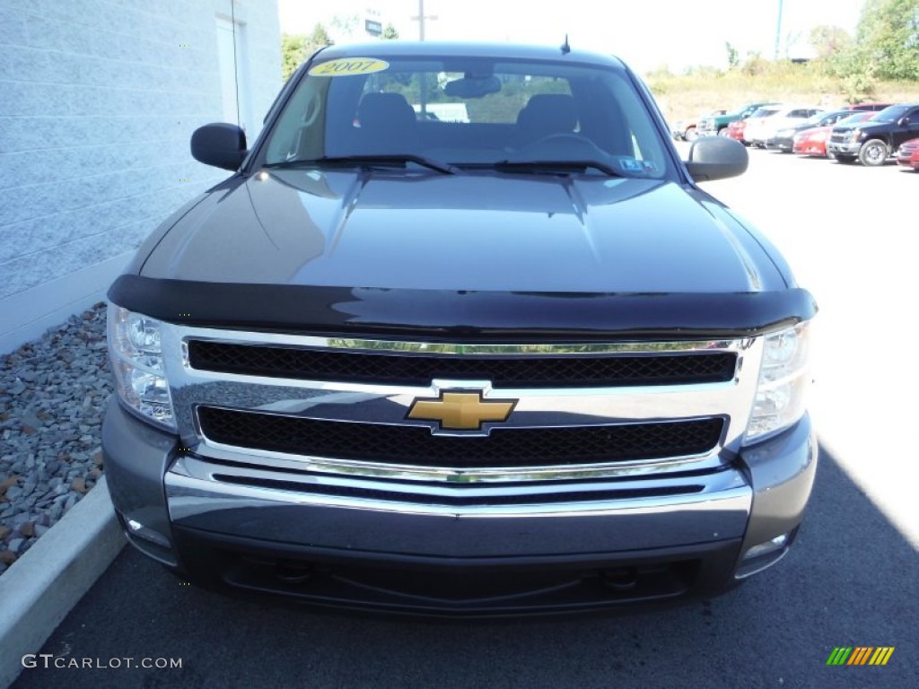 2007 Silverado 1500 LT Extended Cab 4x4 - Graystone Metallic / Light Titanium/Ebony Black photo #6