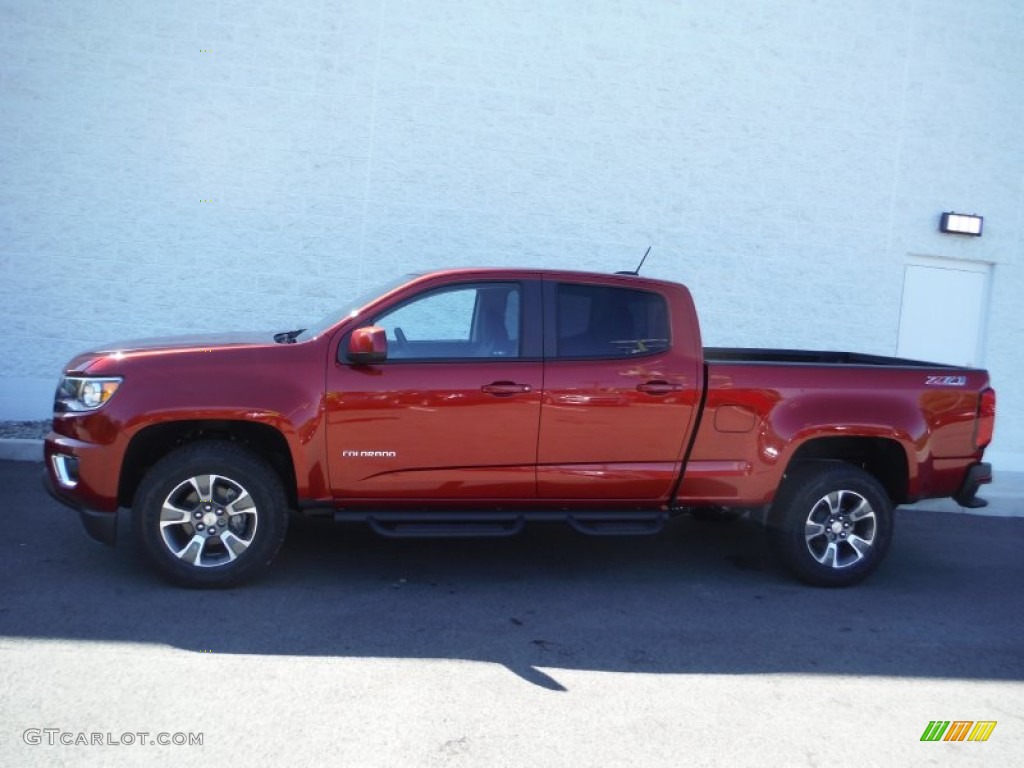 2016 Colorado Z71 Crew Cab 4x4 - Red Rock Metallic / Jet Black photo #2