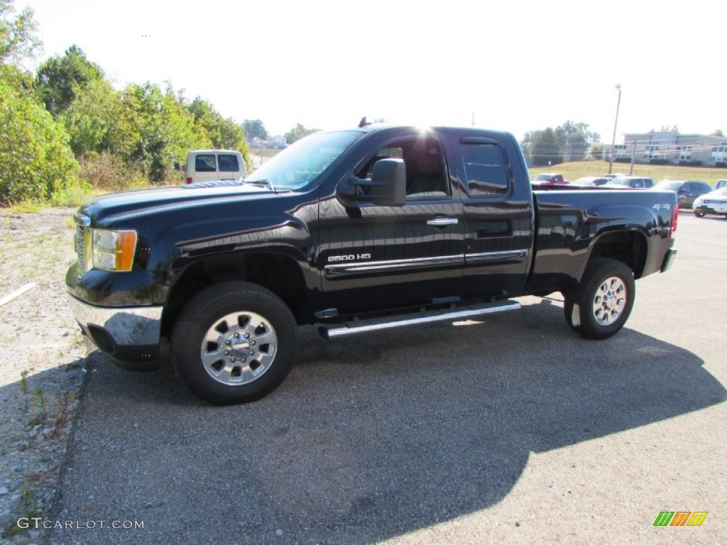 2013 Sierra 2500HD SLE Extended Cab 4x4 - Graphite Blue Metallic / Ebony photo #8