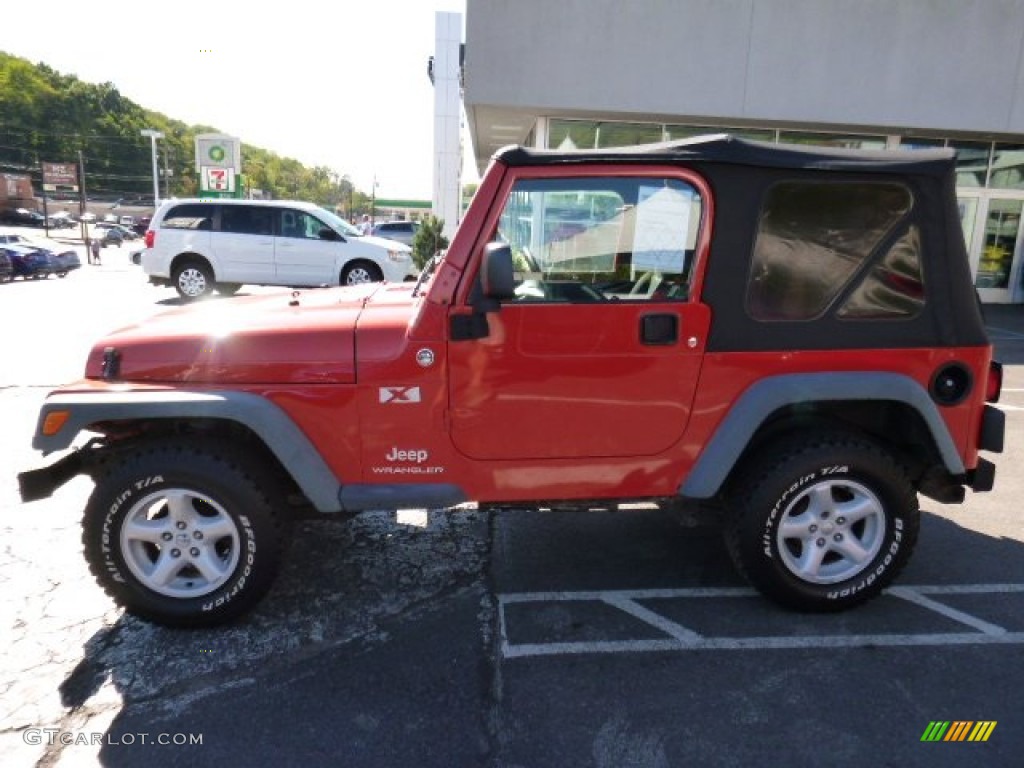 2006 Wrangler X 4x4 - Impact Orange / Dark Slate Gray photo #2