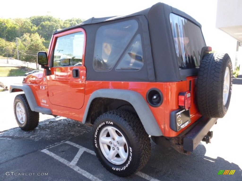 2006 Wrangler X 4x4 - Impact Orange / Dark Slate Gray photo #3