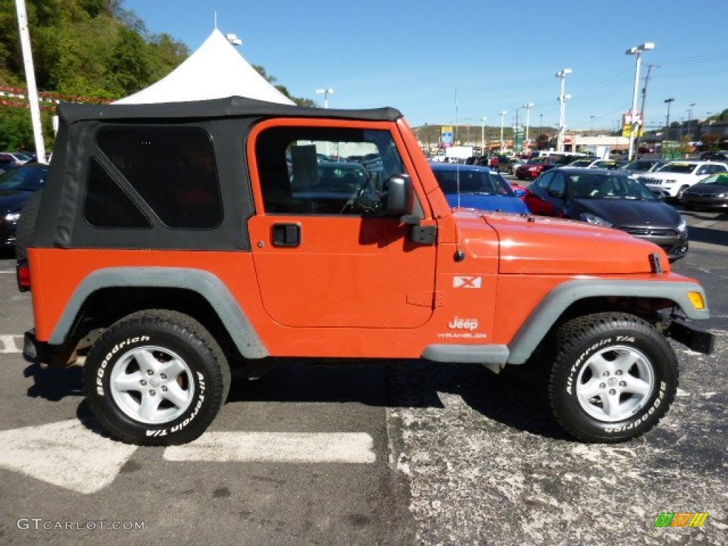 2006 Wrangler X 4x4 - Impact Orange / Dark Slate Gray photo #7