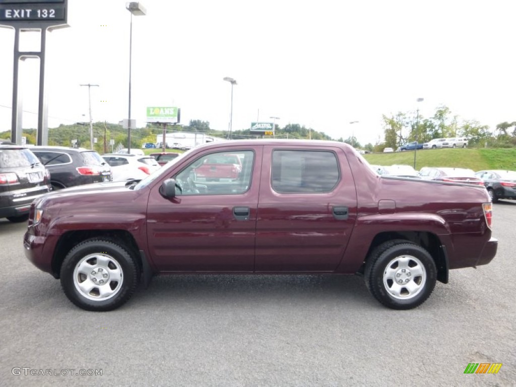 Dark Cherry Pearl 2008 Honda Ridgeline RT Exterior Photo #107414675