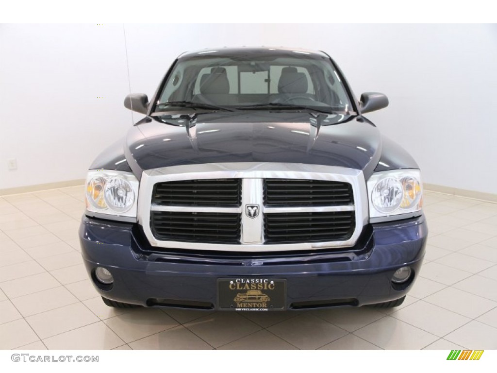 2007 Dakota SLT Club Cab - Patriot Blue Pearl / Medium Slate Gray photo #2