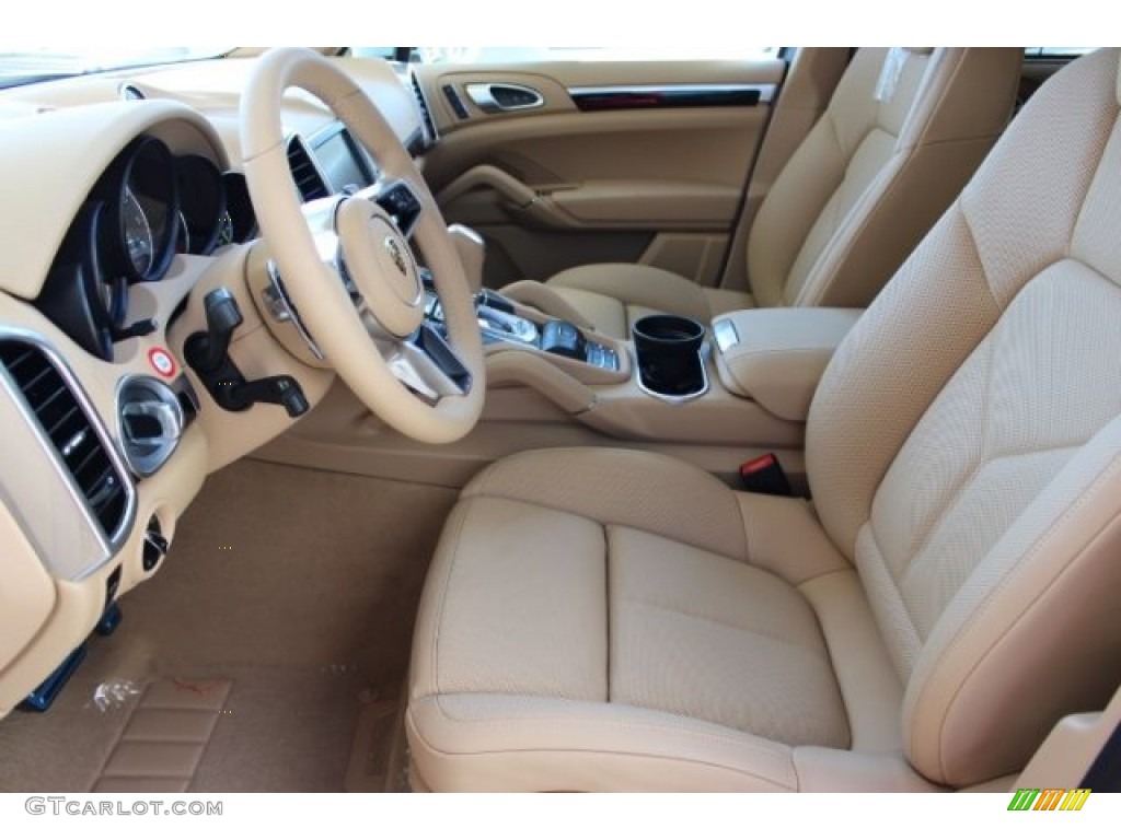 Luxor Beige Interior 2016 Porsche Cayenne S E-Hybrid Photo #107417006