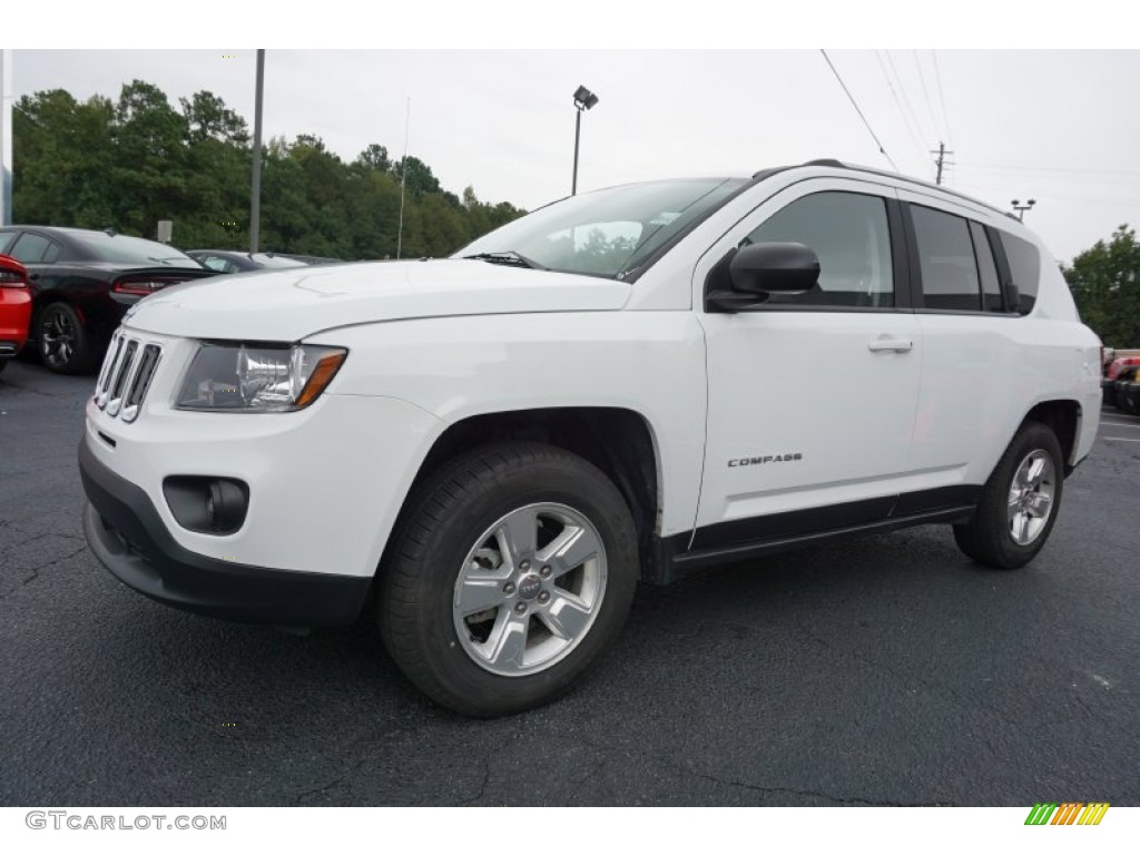 Bright White 2015 Jeep Compass Sport Exterior Photo #107418470