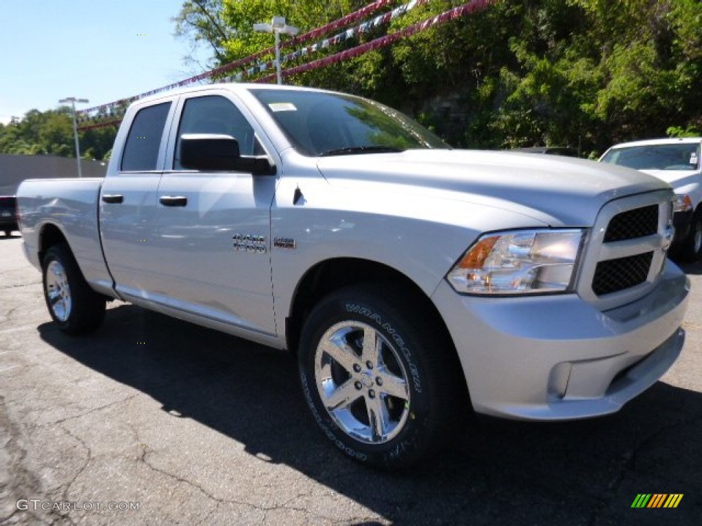 2016 1500 Tradesman Quad Cab 4x4 - Bright Silver Metallic / Black/Diesel Gray photo #8