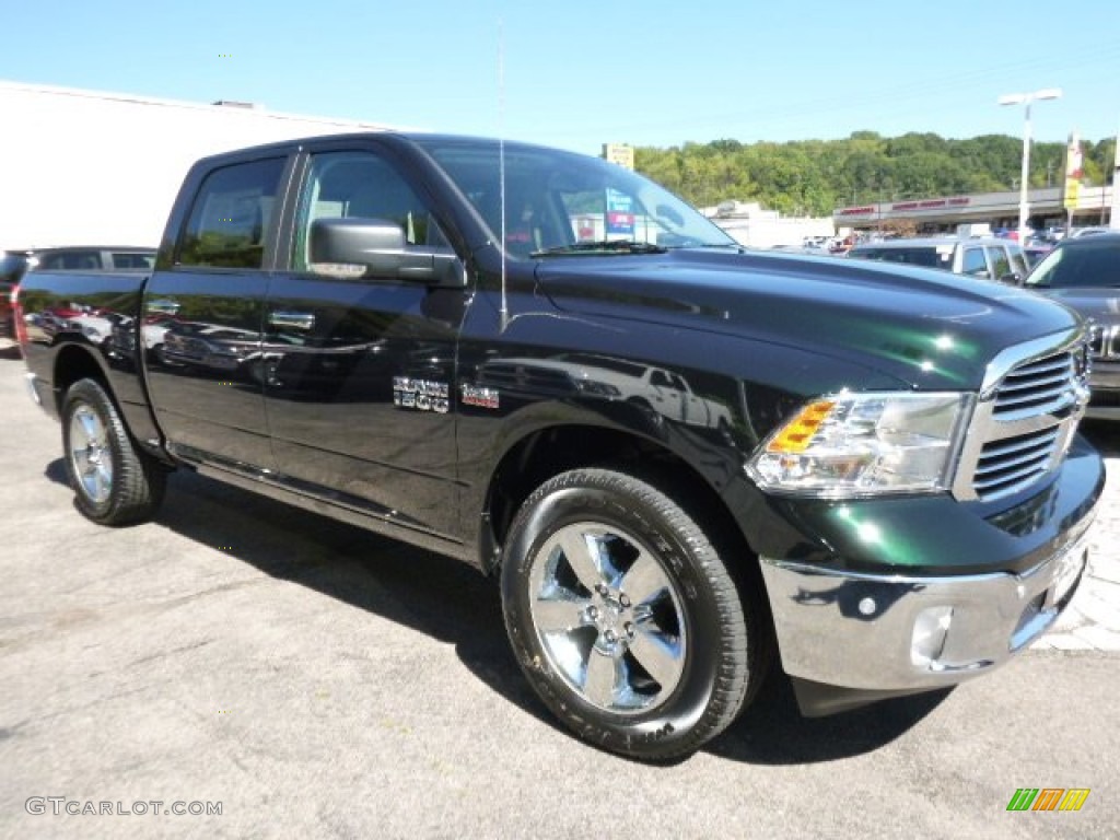 Black Forest Green Pearl 2016 Ram 1500 Big Horn Crew Cab 4x4 Exterior Photo #107420192